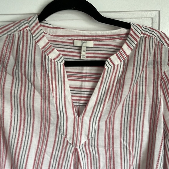 Joie Stripe Peasant Top - Picture 2 of 6